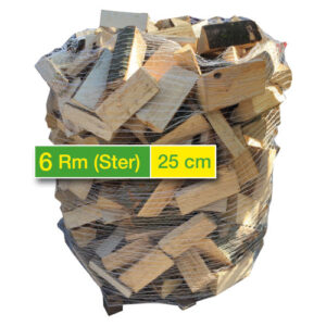 6 Säcke Holz 25cm